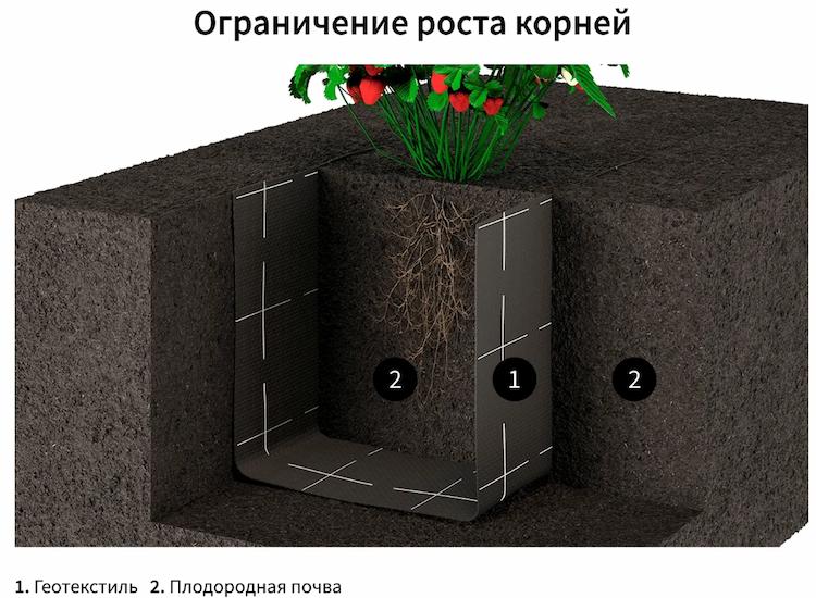 геотекстиль для корней